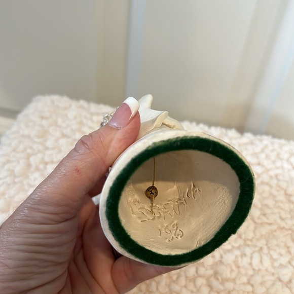 Handmade Ceramic Angel Bell - beautiful detail!  Interior bell is very subtle. - Picture 6 of 6